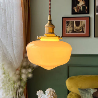 Retro lantern pendant with vintage adjustable glass lamp