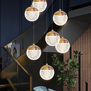 Nordic pendant close-up — acrylic shade modern ceiling lamp