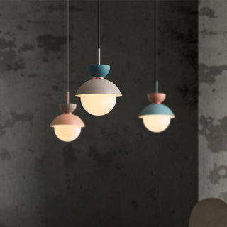 Metal double head pendant styled — colorful G9 ceiling lamp
