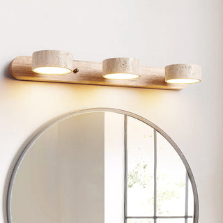 Wood vanity wall sconce rustic — LED bathroom wall light