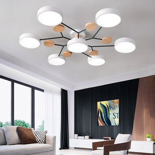 Multi-head chandelier LED arms adjustable pendant view