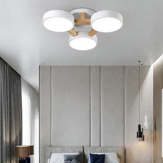 Modern multi-head acrylic ceiling light, diffused LED fixture