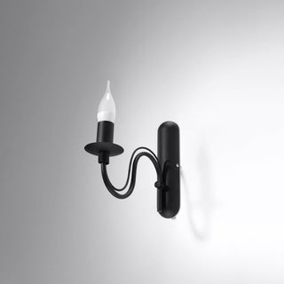 Black Wall Sconce – Modern Candle Holder with Warm Ambient Glow & Cozy Living Room Light