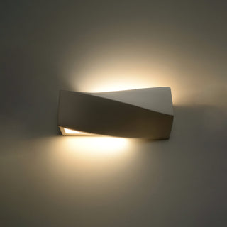 Modern Ceramic Wall Light | White Ceramic Lamp - Minimalist Wall Fixture by Lumavera