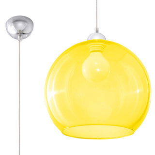 Ochre Glass Pendant Light – Minimalist Globe Lighting for Living Room & Dining