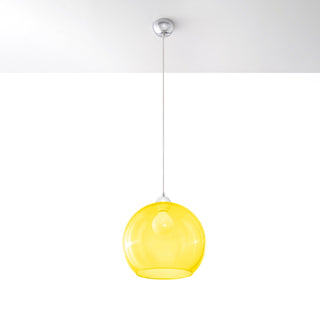 Ochre Glass Pendant Light – Minimalist Globe Lighting for Living Room & Dining