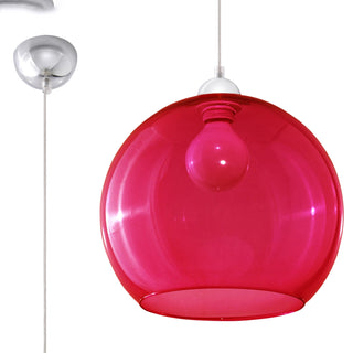 Red Glass Pendant Light – Minimalist Pendant Lamp With Warm Ambient Lighting
