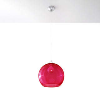 Red Glass Pendant Light – Minimalist Pendant Lamp With Warm Ambient Lighting