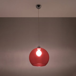 Red Glass Pendant Light – Minimalist Pendant Lamp With Warm Ambient Lighting