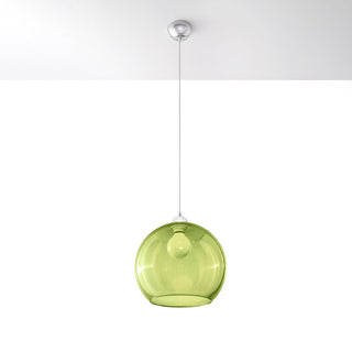 Suspension en verre vert – Lampe boule en verre minimaliste | Éclairage moderne