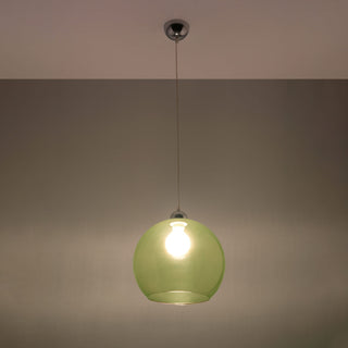 Suspension en verre vert – Lampe boule en verre minimaliste | Éclairage moderne