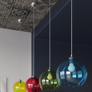 White Glass Pendant | Minimalist Pendant Light with Glass Ball Lamp by Lumavera
