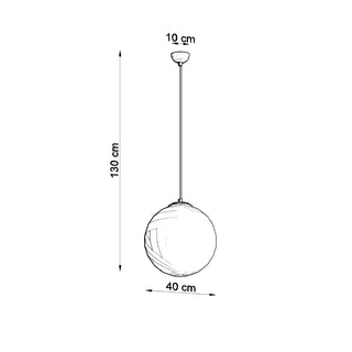Glass Pendant Light – Minimalist Steel Globe Lamp | Modern Lighting Fixture