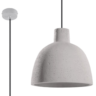 Industrial Pendant Light | Gray Concrete Lampshade - Chic Modern Pendant Lamp