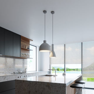 Industrial Pendant Light | Gray Concrete Lampshade - Chic Modern Pendant Lamp