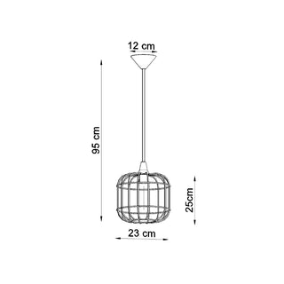 White Geometric Pendant Light – Adjustable Modern Ceiling Lamp for Living Room