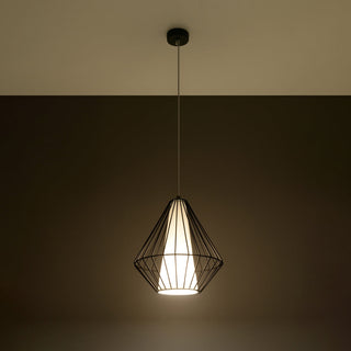 Suspension Cône Noire – Luminaire Suspendu Réglable pour Salon et Cuisine Modernes