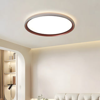 Acrylic aluminum ceiling lamp brown – minimalist LED round
