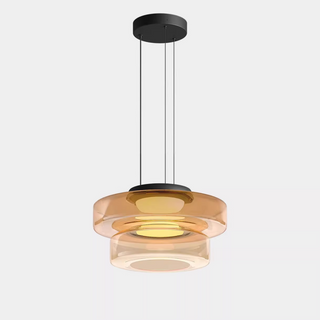 Adjustable glass pendant lamp — modern dining fixture