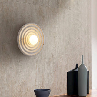 Industrial round circle wall lamp angle — glass resin sconce