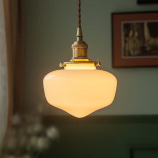 Vintage glass lantern pendant with adjustable hanging