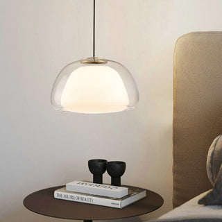 Nordic glass pendant with adjustable hanging for dining room