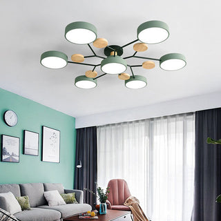 Iron acrylic LED chandelier – semi-flush mount ceiling light