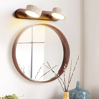 Wood rustic bathroom vanity wall lamp ambient — LED sconce