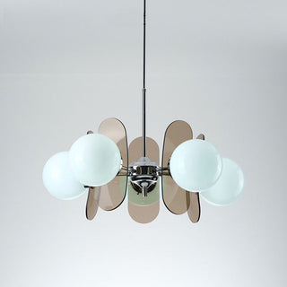 Art Deco ceiling lamp with crystal-like acrylic shade