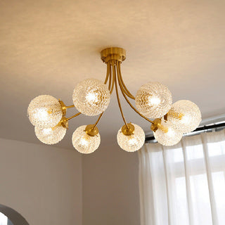 Metal circle chandelier large mid century living room lamp