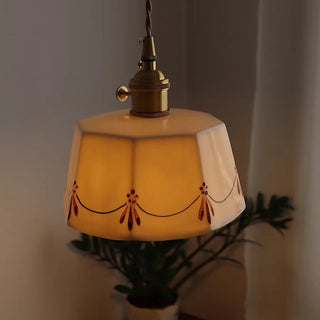 Ceramic classic white pendant — dining room hanging ceiling lamp