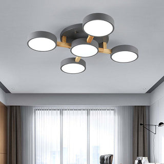 Acrylic Ceiling Light – Modern Multi-Head Fixture with Diffused Acrylic Heads