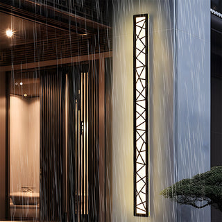 Waterproof IP65 LED outdoor wall lamp close-up — garden patio