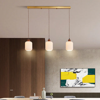 Nordic vintage pendant lamp in smooth white ceramic