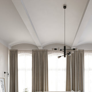Black Industrial Chandelier – Modern 3 Bulb Pendant Lamp for Living Room Lighting