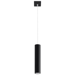 Suspension noire en acier – Lampe cylindrique moderne pour salle à manger et îlot de cuisine
