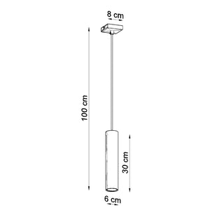 Suspension noire en acier – Lampe cylindrique moderne pour salle à manger et îlot de cuisine