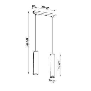 Suspension cylindrique noire – Suspension moderne avec éclairage ambiant chaud réglable
