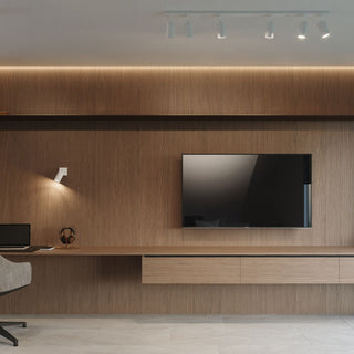 Plafonnier réglable – Luminaire moderne en acier blanc pour l'éclairage du salon