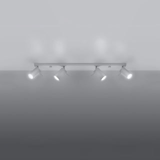 Plafonnier réglable – Luminaire moderne en acier blanc pour l'éclairage du salon
