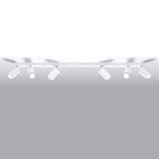 Modern Ceiling Light - 6 Adjustable Spotlights White Ceiling Lamp by Lumavera