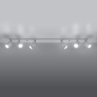 Modern Ceiling Light - 6 Adjustable Spotlights White Ceiling Lamp by Lumavera