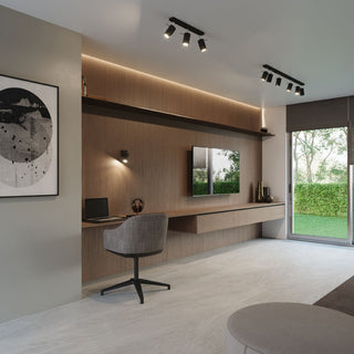 Plafonnier Moderne – Spots Noirs Orientables pour Éclairage de Salon
