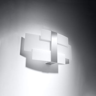 White Glass Wall Light | Contemporary Lighting Fixture – Chrome Wall Light Sconce