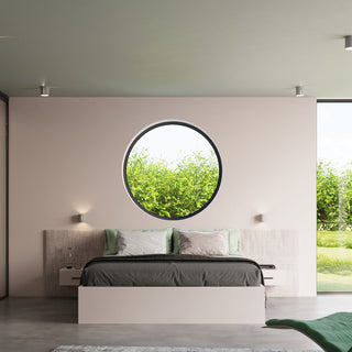 Applique murale moderne en aluminium – Lampe murale grise | Applique murale LED minimaliste pour chambre et couloir