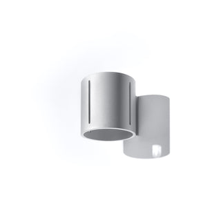 Applique murale moderne en aluminium – Lampe murale grise | Applique murale LED minimaliste pour chambre et couloir