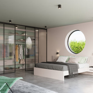 Black Cylindrical Ceiling Light – Modern Compact Lighting for Hallways & Offices