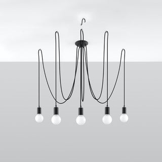 Minimalist Black Chandelier – 5-Light Modern Ceiling Light with Sleek Silhouette