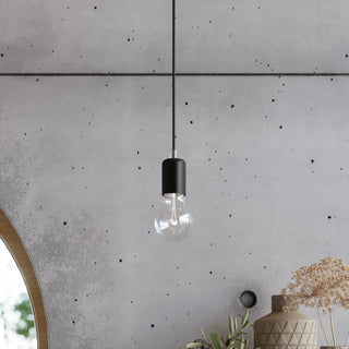 Lustre noir minimaliste – Luminaire moderne à 7 ampoules | Éclairage d'ambiance chaleureux