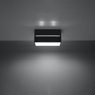Plafonnier noir perforé – Luminaire moderne en aluminium | Éclairage ambiant doux